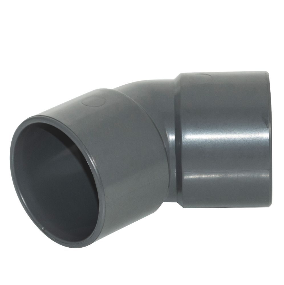 Image of FloPlast Solvent Weld Waste Bend 135Â° Anthracite Grey 32mm 5 Pack 