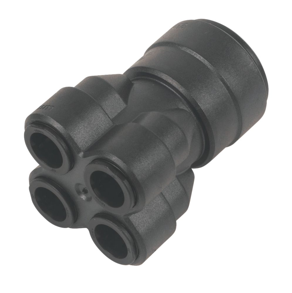 Image of JG Speedfit Plastic Push-Fit Reducing 4 Port Manifold 22mm x 10mm 