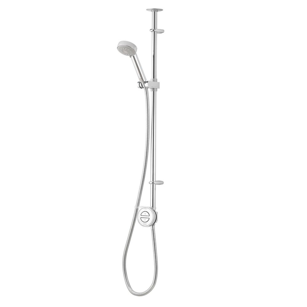 Image of Aqualisa Smart Link Gravity-Pumped Ceiling-Fed Chrome Thermostatic Smart Shower 
