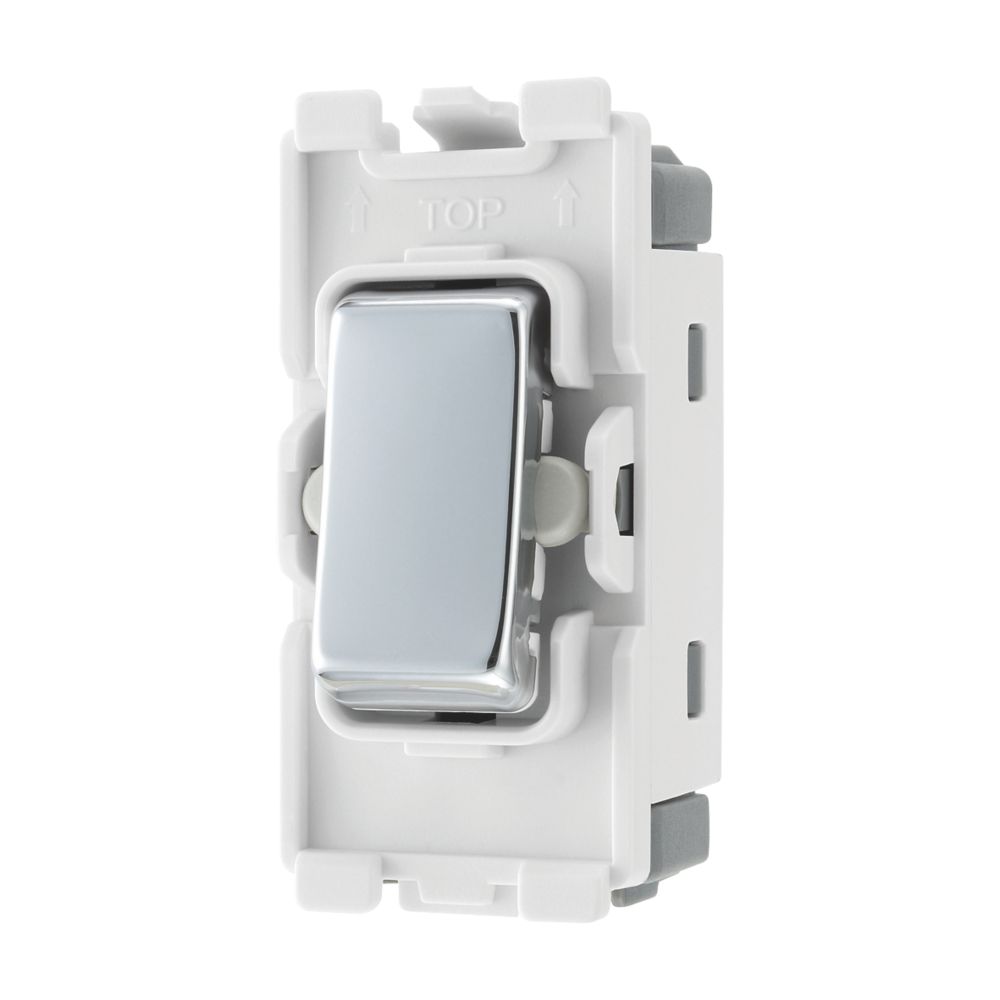 Image of British General Nexus 20A Grid SP Centre Off Control Switch Polished Chrome 