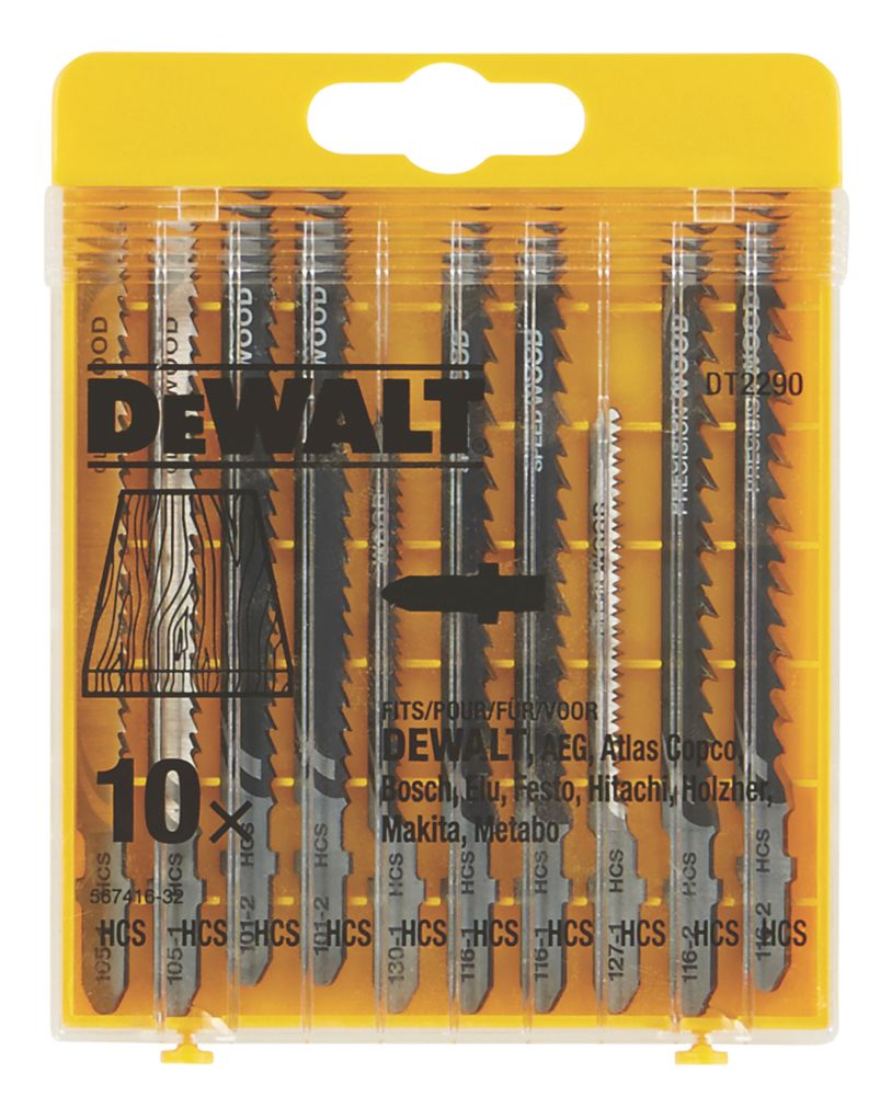 Image of DeWalt DT2290-QZ Multi-Material Jigsaw Blade Set 10 Piece Set 