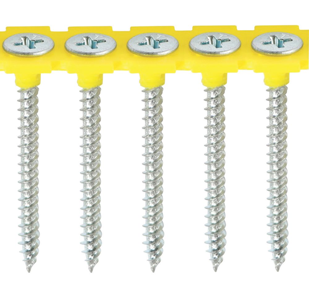Image of Timco Phillips Bugle Fine Thread Collated Self-Tapping Drywall Screws 3.5mm x 38mm 1000 Pack 