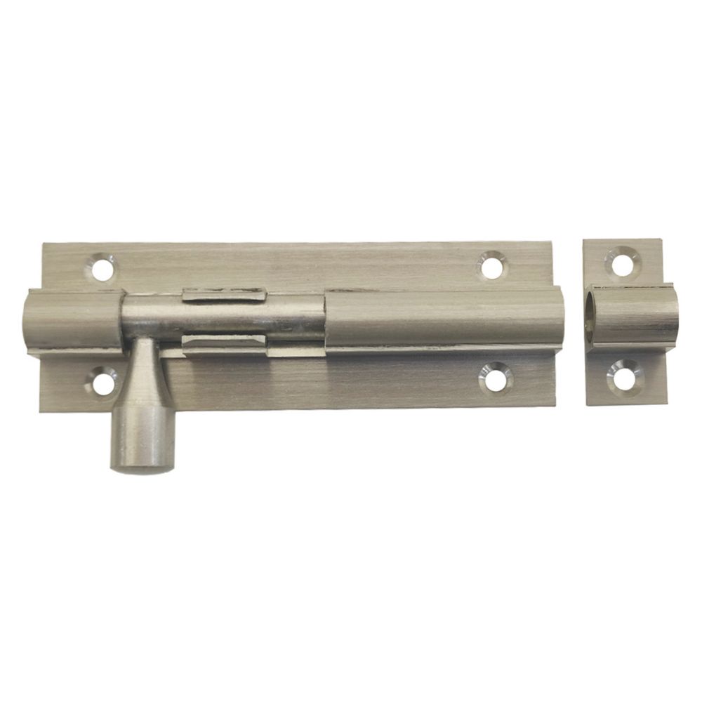 Image of Smith & Locke Straight Barrel Door Bolt Satin Nickel 76mm 