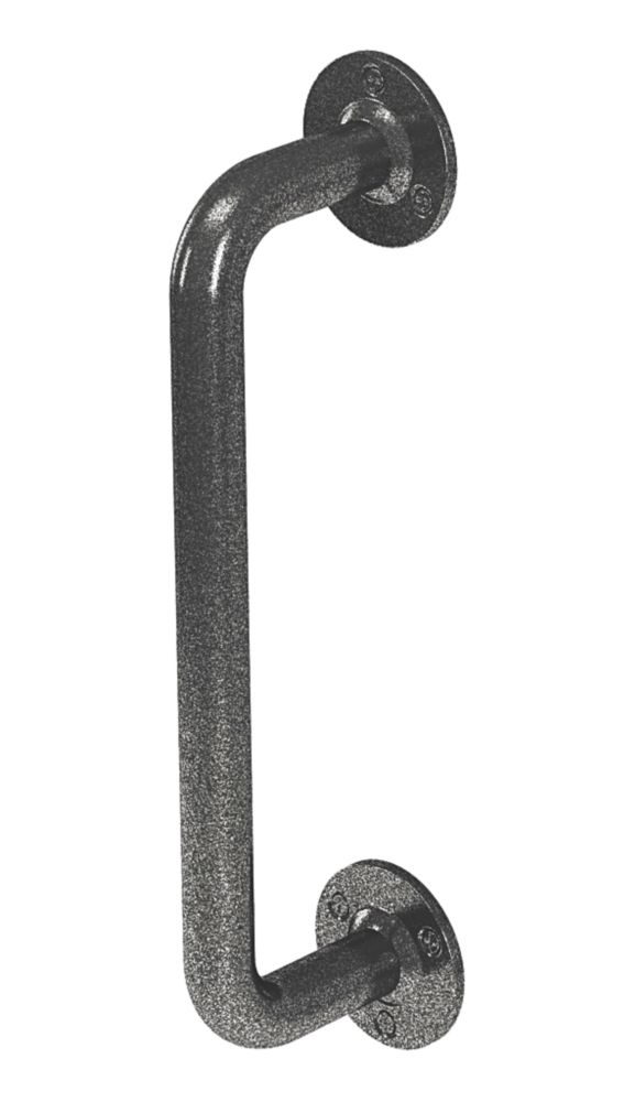 Image of Rothley Angled Household Steel Grab Rail Pewter 305mm 
