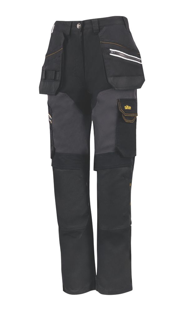Image of Site Kilani Trousers Black / Grey Size 8 31" L 