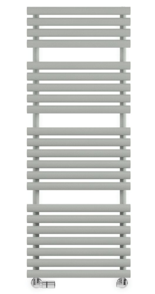 Image of Terma Rolo Towel Designer Towel Rail 1360mm x 520mm Grey / Silver 2629BTU 