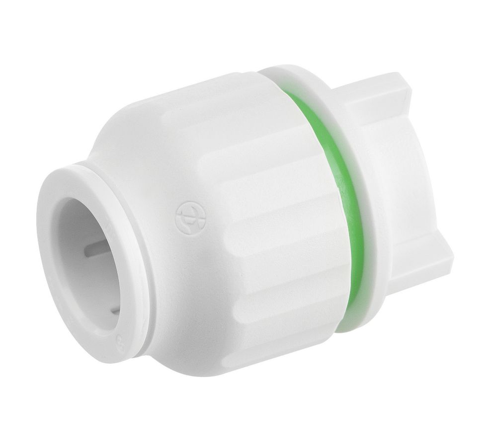 Image of Flomasta Twistloc SPST676M Plastic Push-Fit Stop End 15mm 2 Pack 