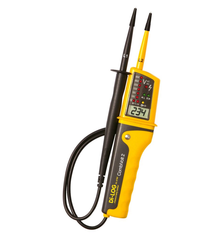 Image of Di-Log CombiVolt2 AC/DC 2-Pole Digital Voltage & Continuity Tester 690V 