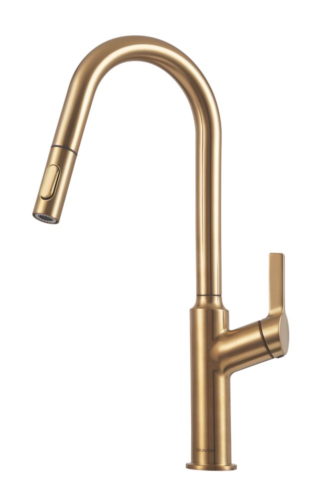 Image of Clearwater Karuma KAR20BB Single Lever Tap with Twin Spray Pull-Out Brushed Brass PVD 