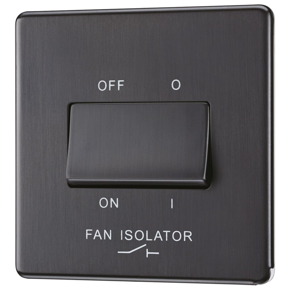 Image of LAP 10A 1-Gang 3-Pole Fan Isolator Switch Slate Grey 