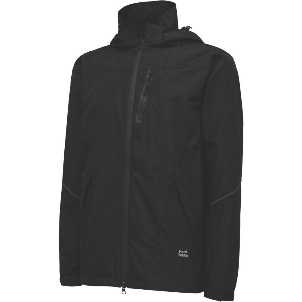 Image of Hard Yakka Orbit Waterproof Jacket Black Medium 38" Chest 
