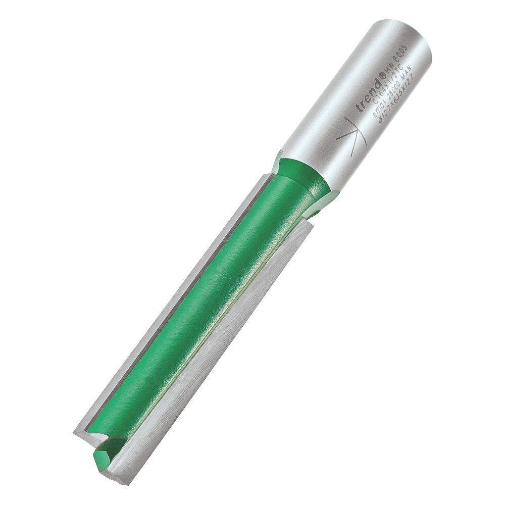 Image of Trend C164X1/2TC 1/2" Shank Double-Flute Straight Worktop Router Cutter 12.7mm x 63mm 