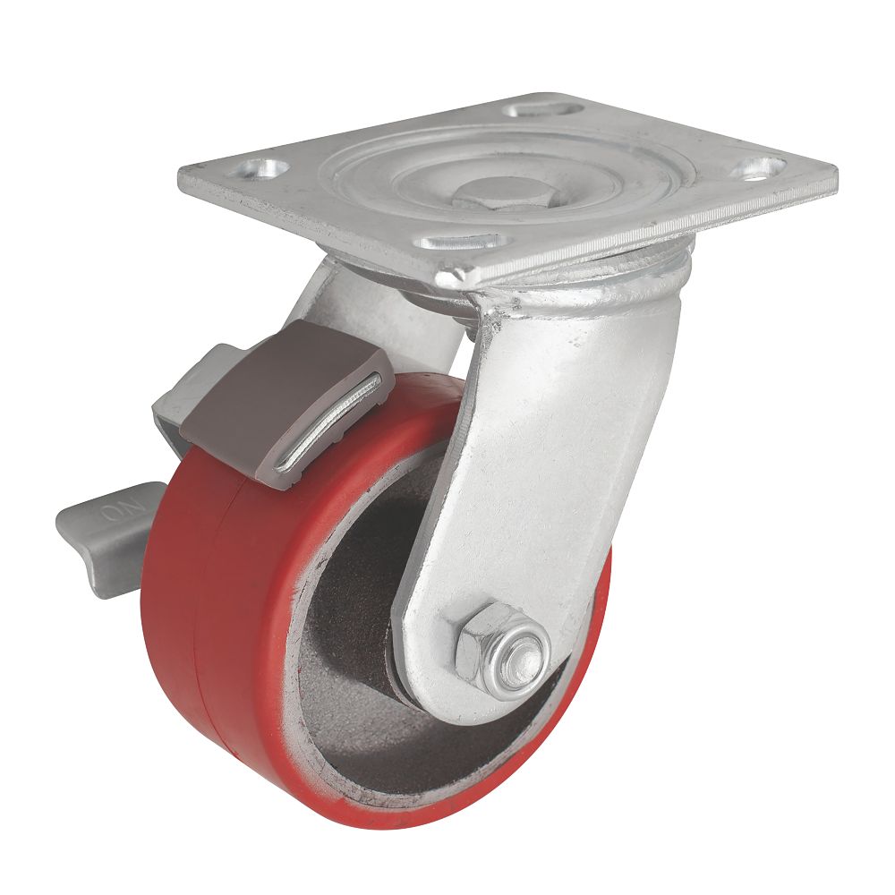 Image of Industrial Braked Swivel Castor 100mm 