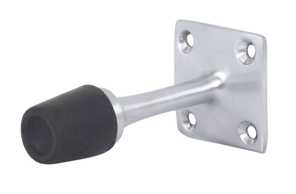 Image of Cylinder Door Stop 64 x 38mm Satin Chrome 5 Pack 