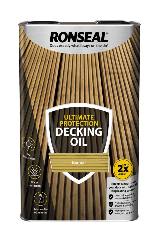 Image of Ronseal Ultimate Decking Oil Natural 5Ltr 