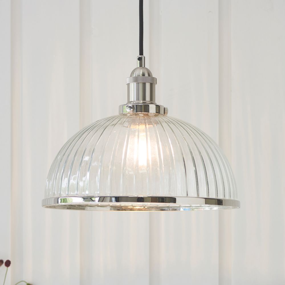 Image of Quay Design Haze Industrial Pendant Bright Nickel 