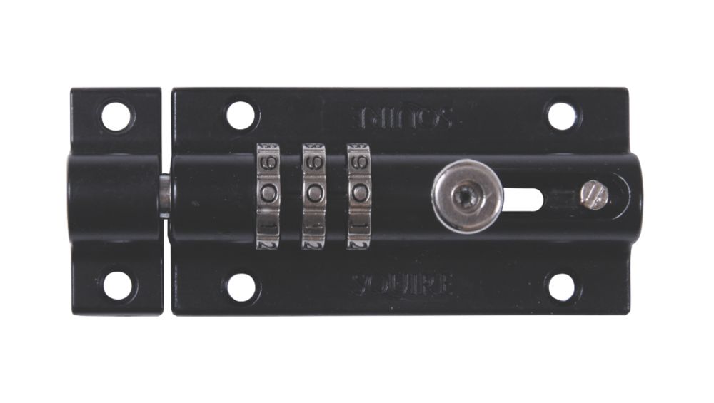 Image of Squire Die-Cast Steel Combination Locking Bolt 92mm Blue 