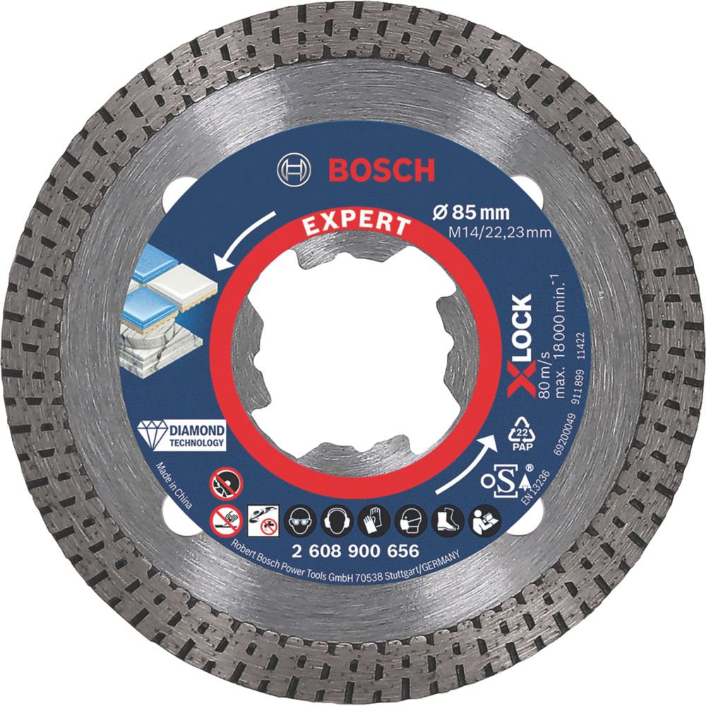 Image of Bosch Expert X-Lock Masonry Diamond Cutting Disc 85mm 