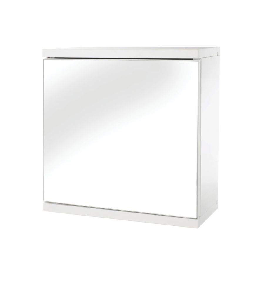 Image of Croydex Single-Door Bathroom Cabinet White 300mm x 140mm x 300mm 