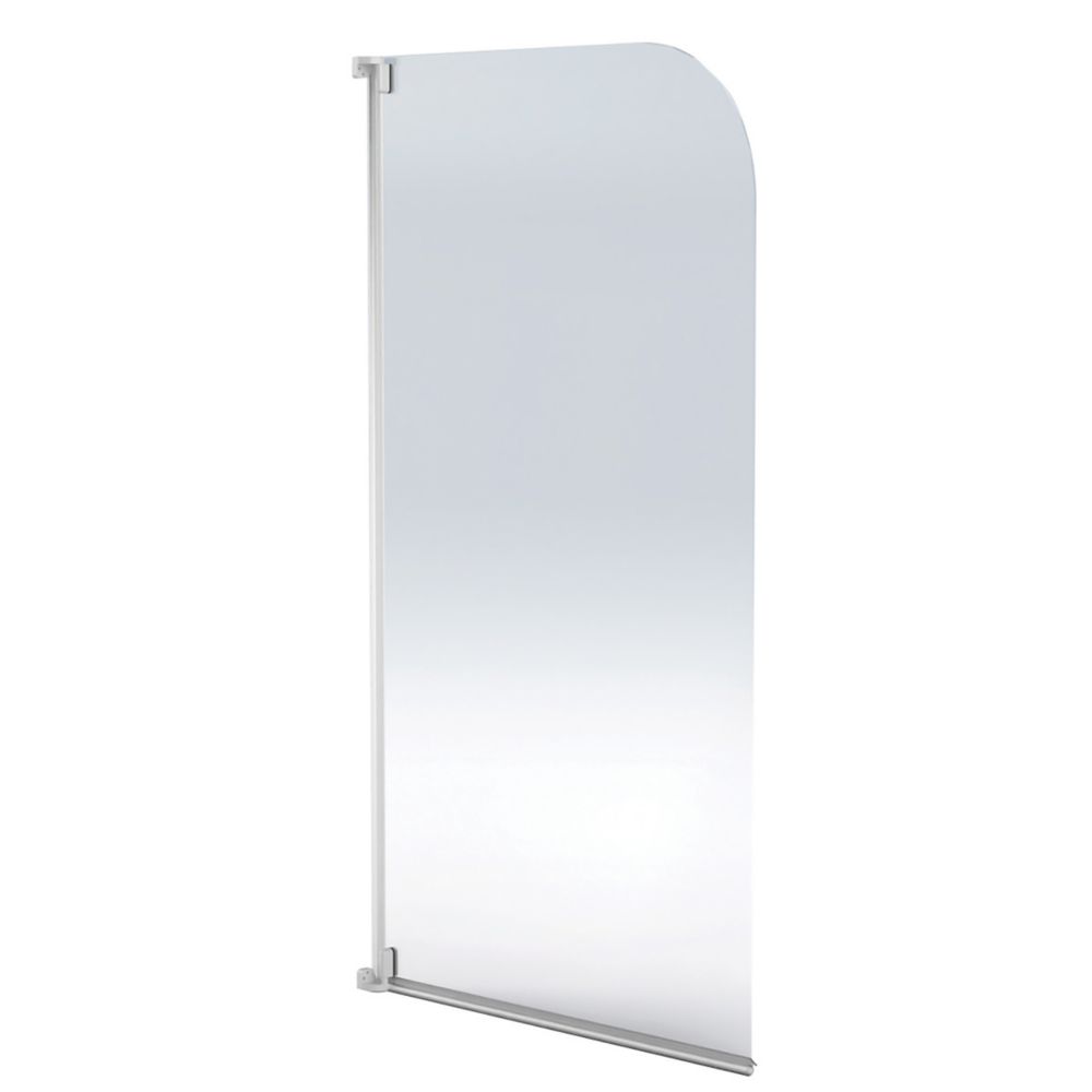 Image of Aqualux Aqua 3 Semi-Framed White Bathscreen 1375mm x 750mm 