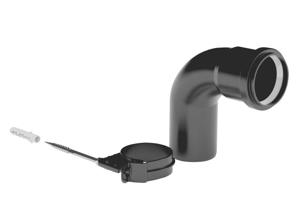 Image of Vaillant Flue Elbow Black 87Â° 