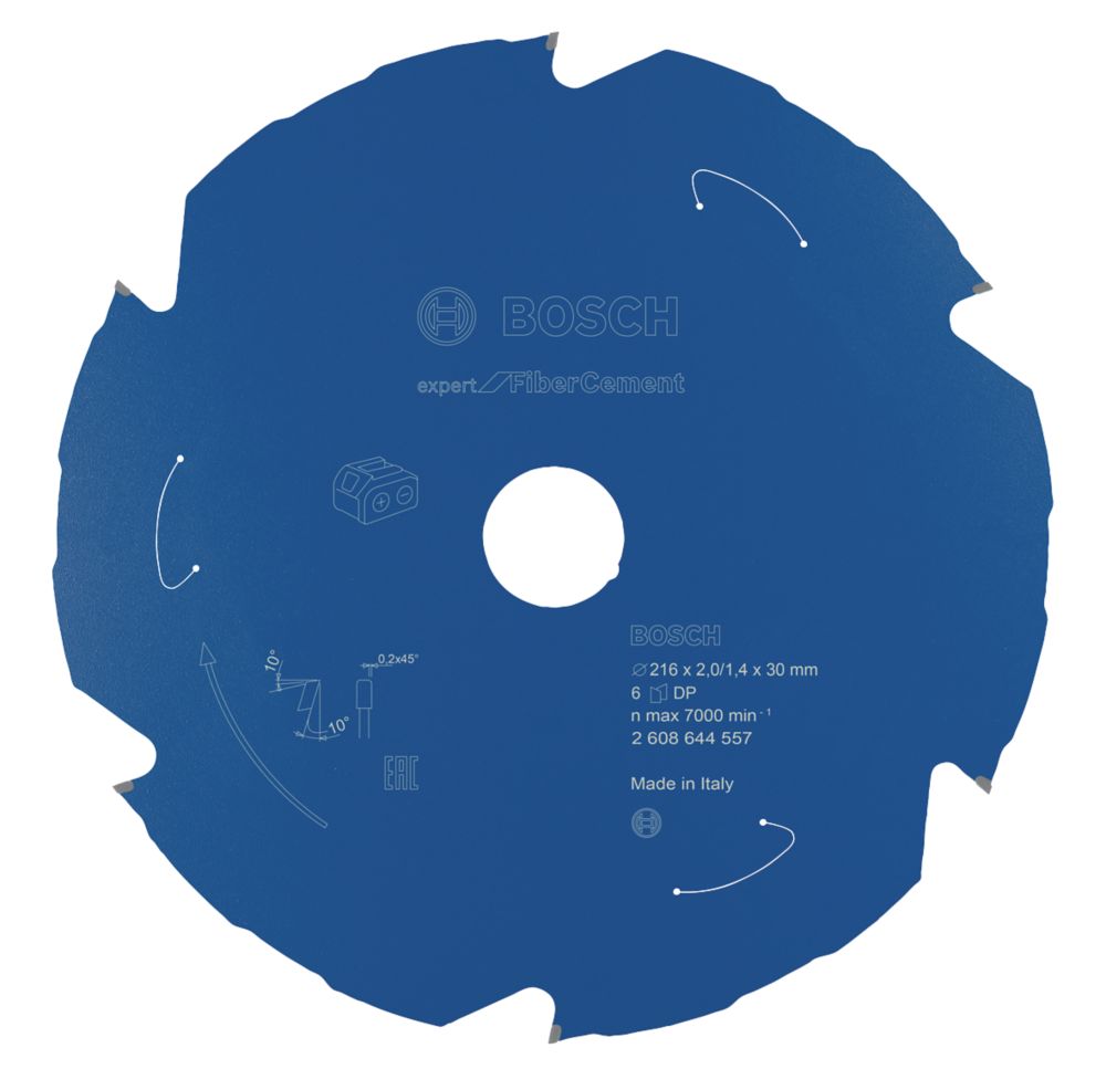 Image of Bosch Expert Fibre Cement Circular Saw Blade 216mm x 30mm 6T 