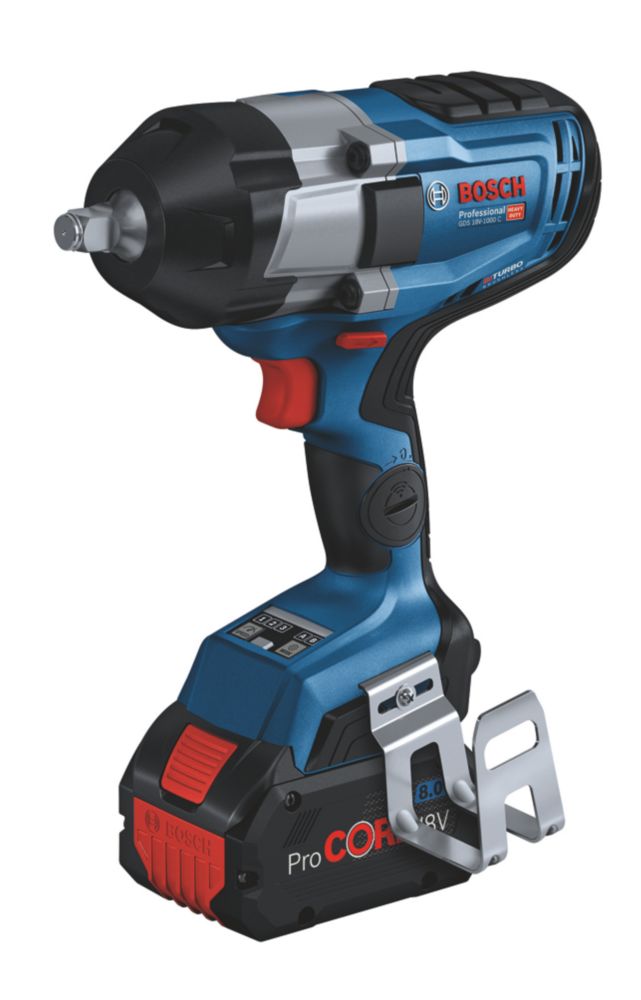 Image of Bosch GDS 18V-1000 C Professional 18V 2 x 8.0Ah Li-Ion ProCORE Brushless Cordless BITURBO Impact Wrench 