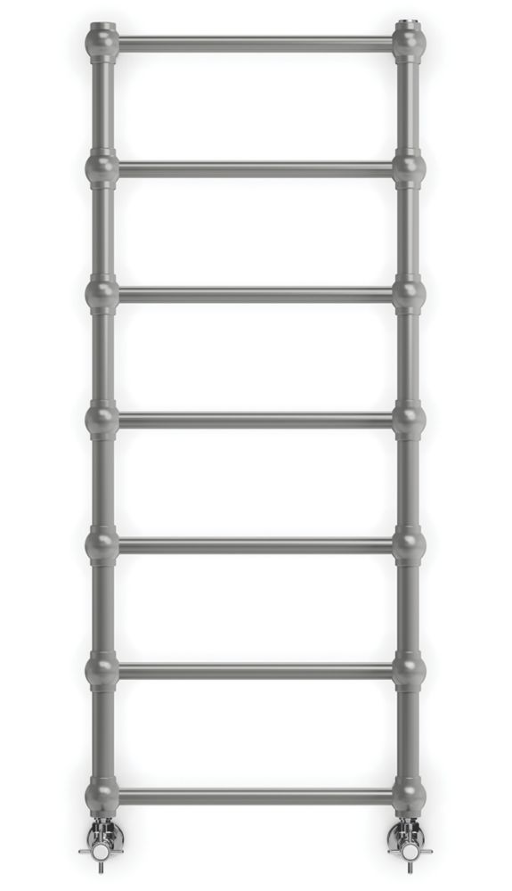 Image of Terma Retro Designer Towel Rail 1170mm x 504mm Grey / Silver 1051BTU 