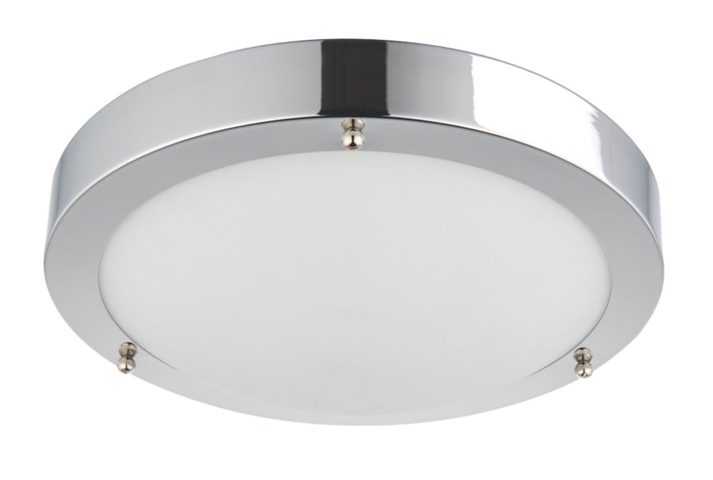 Image of Saxby Anchorage LED Bathroom Ceiling Light Chrome 9W 650lm 