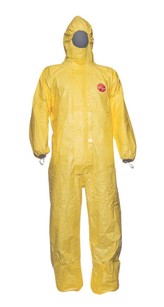 Image of DuPont Tychem CHA 5 CHA5 Chemical Disposable Coverall Yellow Large 42" Chest 31" L 