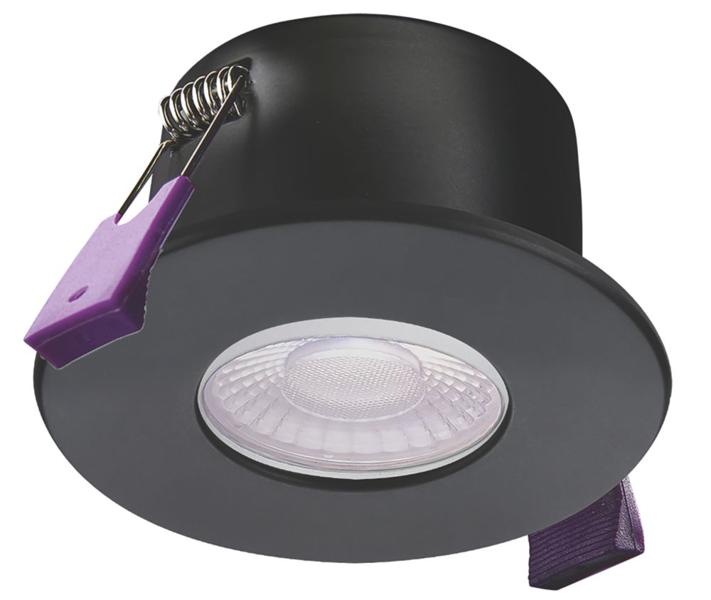 Image of Knightsbridge SpektroLED Fixed Fire Rated LED 4-CCT Downlight Matt Black 5 / 8W 870lm 