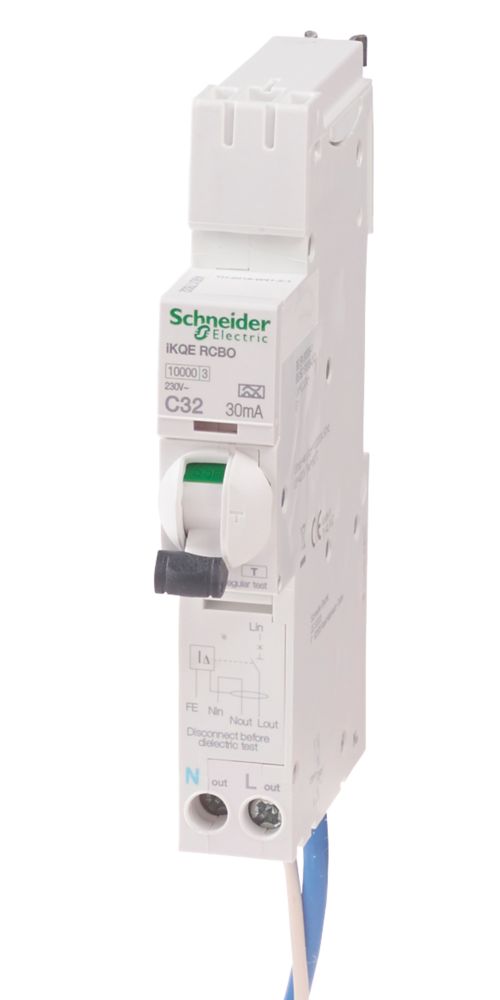 Image of Schneider Electric iKQ 32A 30mA SP & N Type C RCBOs 