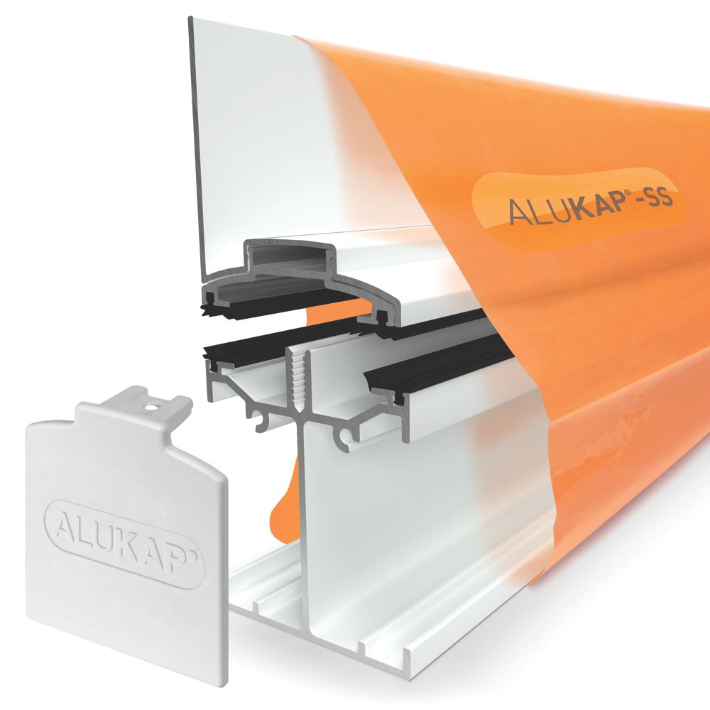 Image of ALUKAP-SS White Self-Support Wall Bar 4800mm x 60mm 
