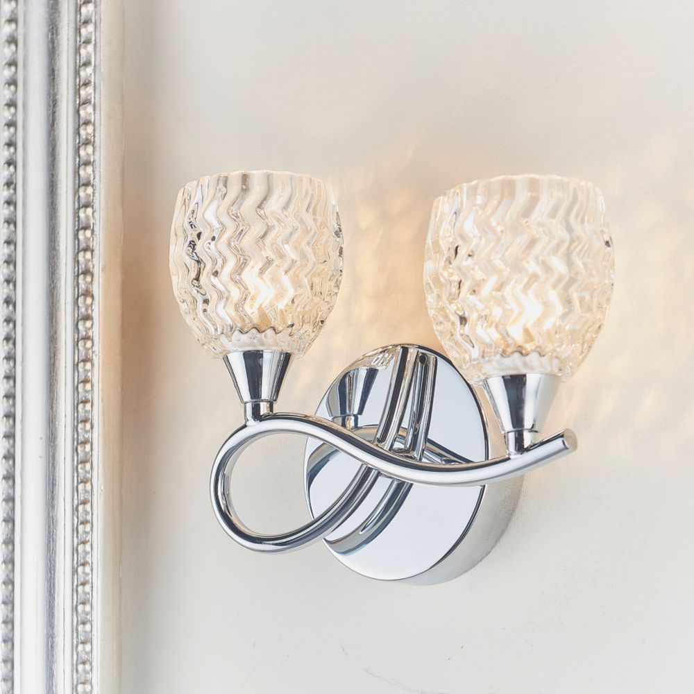 Image of Quay Design Isabella LED Twin Wall Light Chrome 2.5W 200lm 