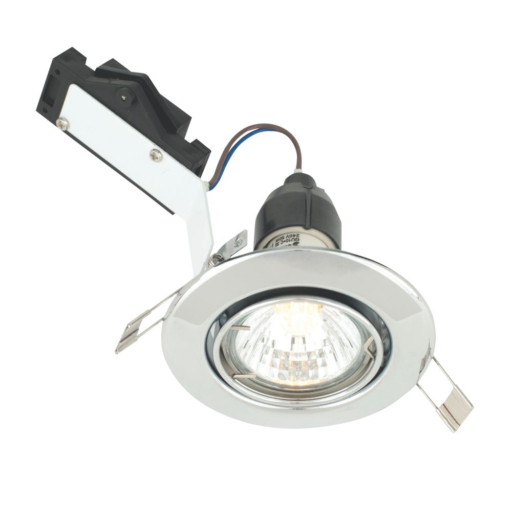 Image of LAP Adjustable Mains Voltage Downlight Polished Chrome 