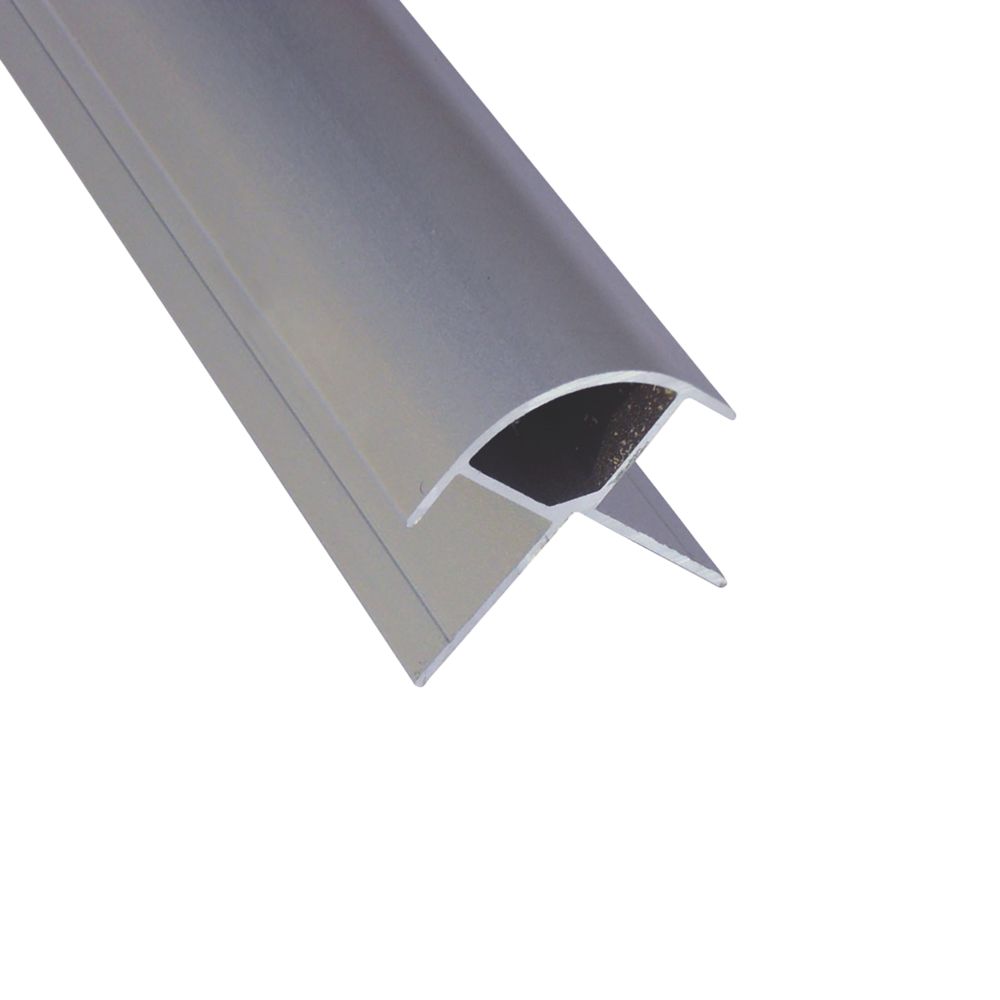 Image of Splashwall External Corner Matt Silver 2420mm x 11mm 
