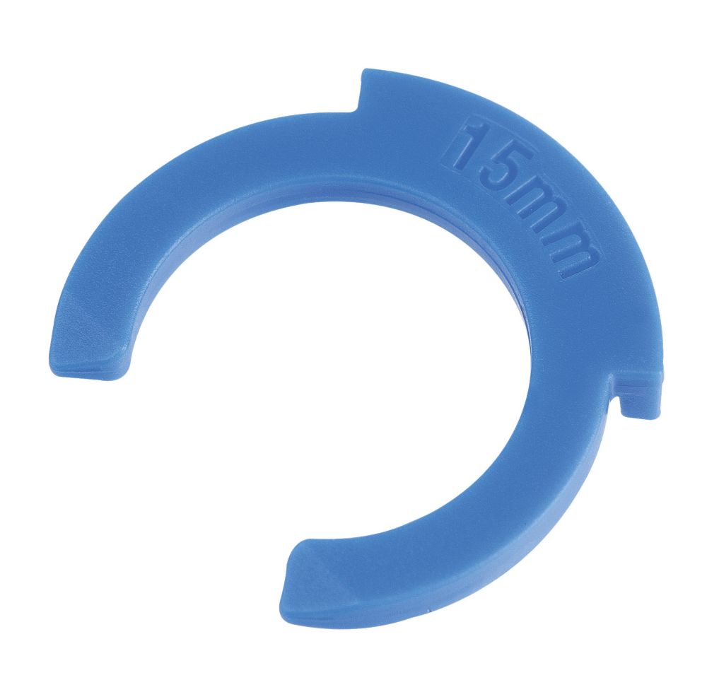 Image of Flomasta SLC15MB PPF Collet Clips Blue 15mm 10 Pack 