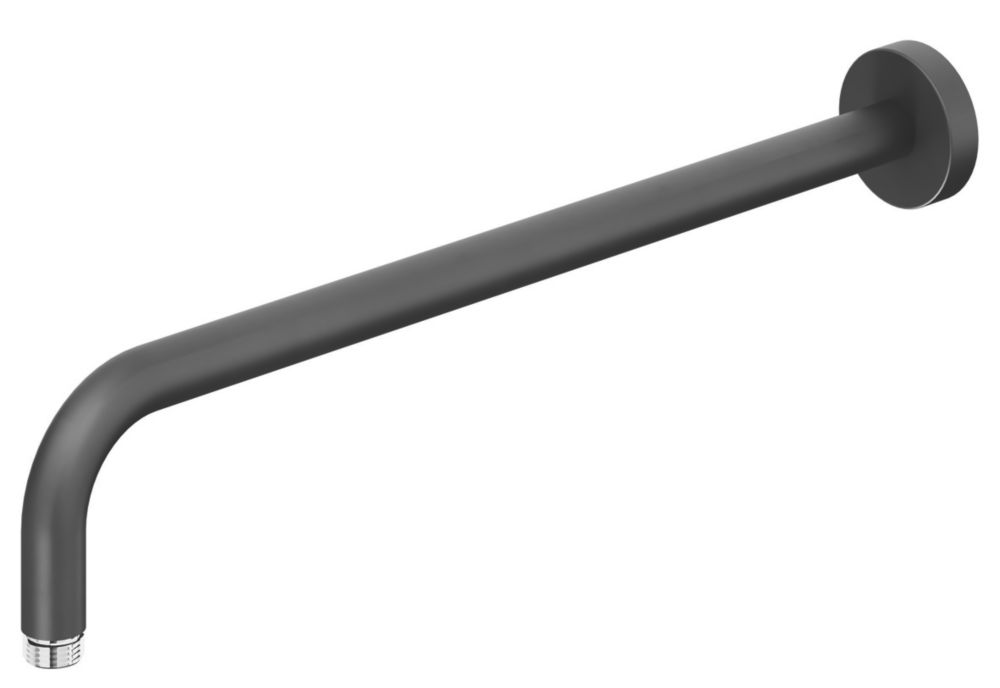 Image of Swirl Shower Arm Black 450mm x 22mm 