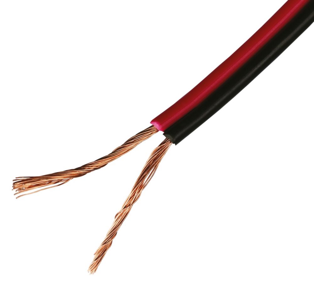 Image of Time 2043Y Black/Red 2-Core 0.19mmÂ² Speaker Cable 10m Coil 