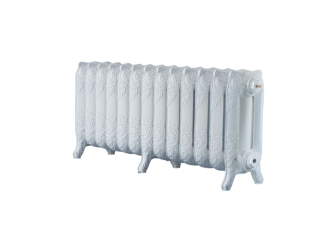 Image of Arroll Montmartre 3-Column Cast Iron Radiator 470mm x 1074mm White 3992BTU 