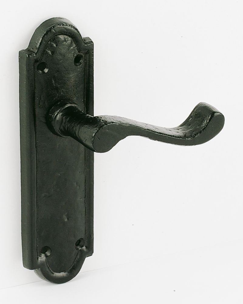 Image of Turnberry Latch LoB Latch Door Handles Pair Black 
