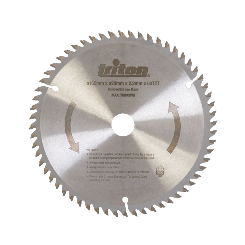 Image of Triton Wood TCT Plunge Saw Blade 165mm x 20mm 60T 