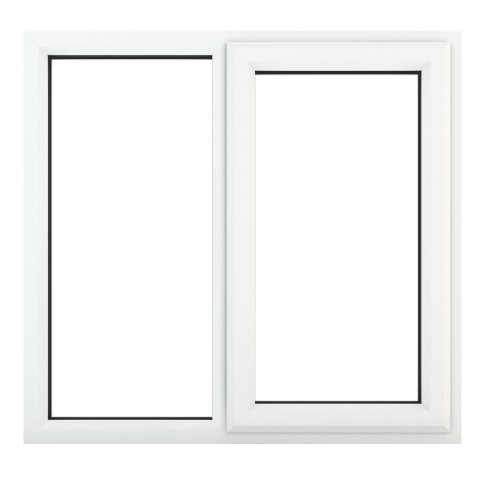 Image of Crystal Right-Hand Opening Clear Double-Glazed Casement White uPVC Window 1190mm x 1040mm 