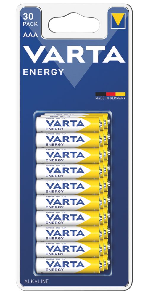 Image of Varta Energy AAA Alkaline Battery 30 Pack 