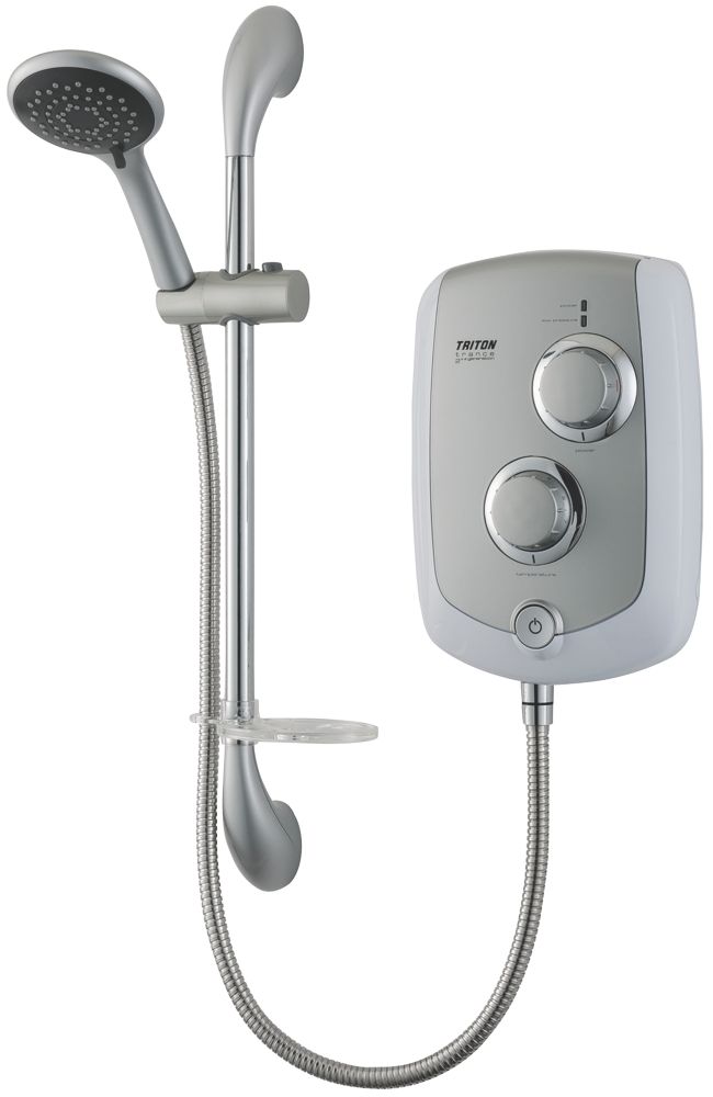 Image of Triton Trance 2nd Generation White / Satin Chrome 8.5kW Manual Electric Shower 