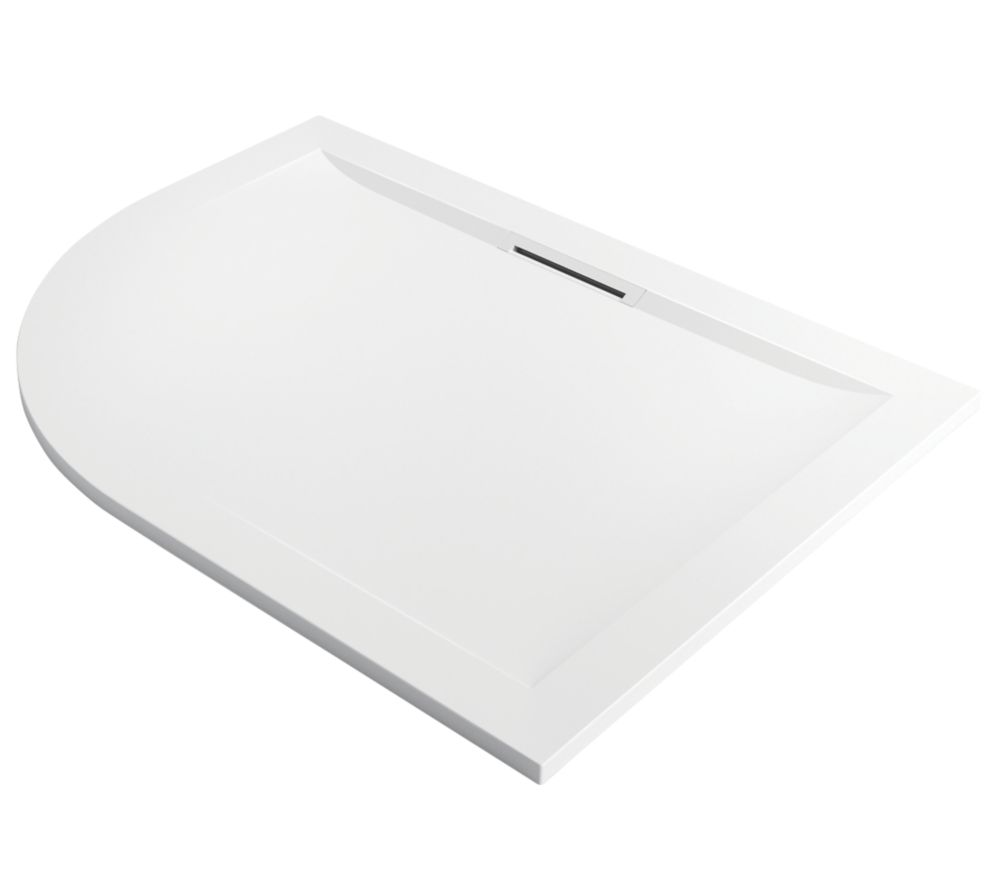 Image of Mira Flight Level Offset Quadrant Shower Tray RH White 1200mm x 900mm x 25mm 