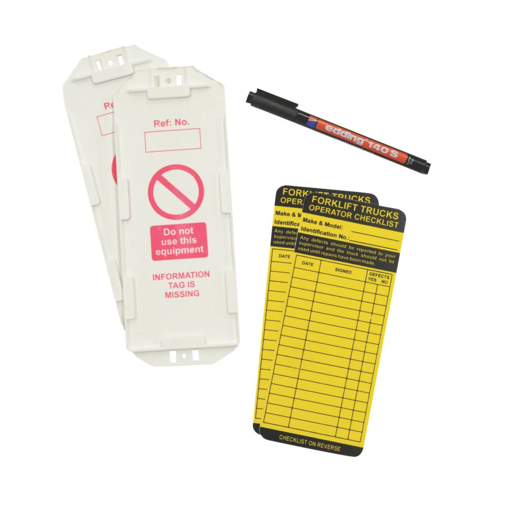 Image of Scafftag Forklift Tag Kit 5 Piece Set 