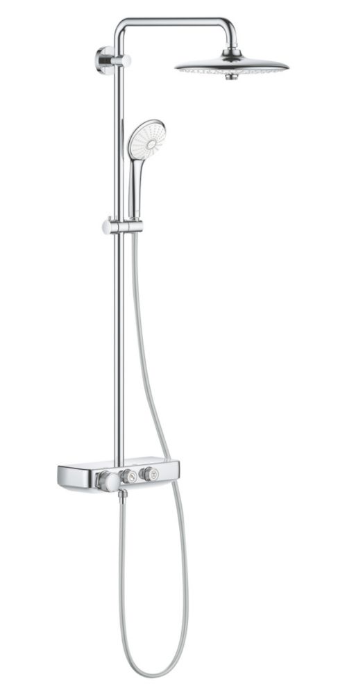 Image of Grohe Euphoria SmartControl 260 Mono HP Rear-Fed Exposed Chrome Thermostatic Shower System 