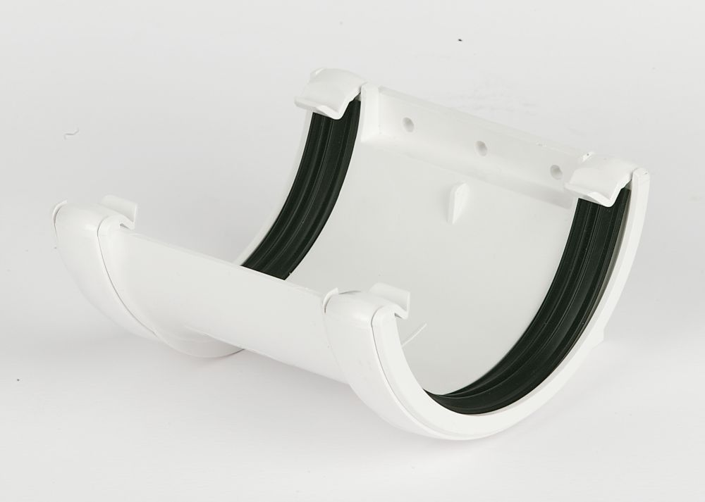 Image of FloPlast Half Round Union Bracket White 112mm 