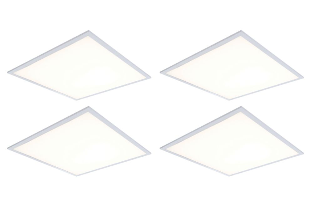Image of 4lite Square 600mm x 600mm LED Multi Wattage Panel 12W - 18W 2100 - 3100lm 4 Pack 